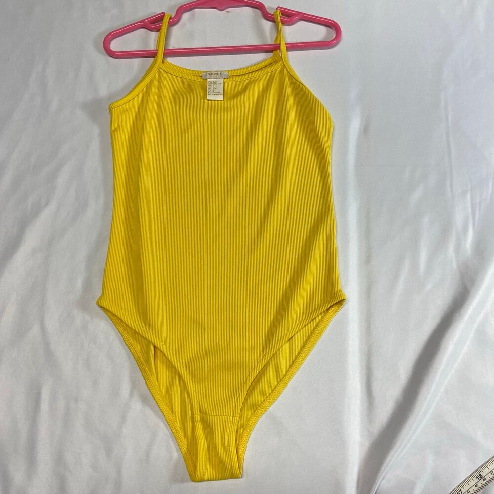 Forever 21 Girls Yellow Bodysuit Spaghetti Strap